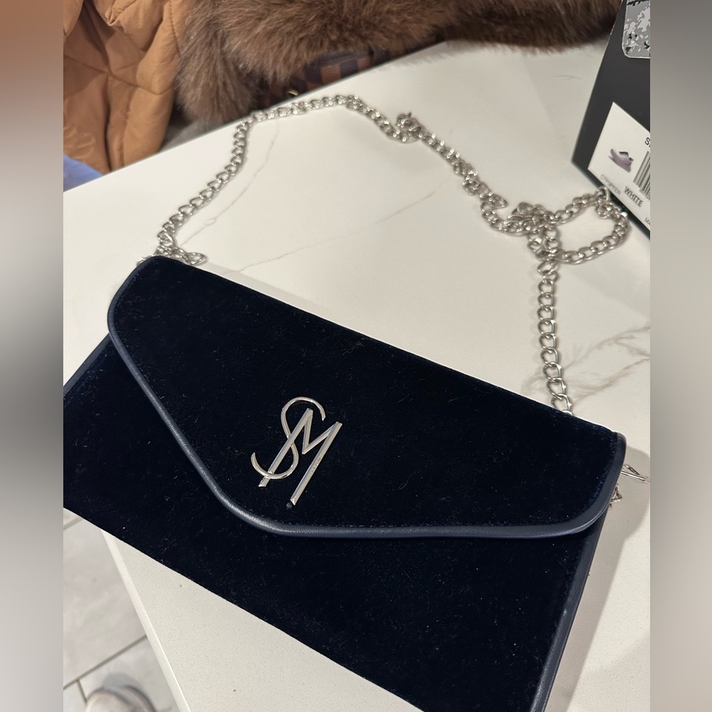Steve Madden Navy Velvet Purse (Clutch)